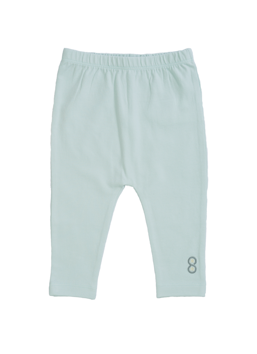Organic Baby Leggings front | Sky Mist