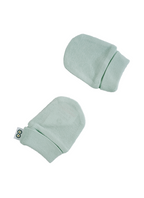 Fold Cuff Mittens angled | Sky Mist