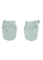 Fold Cuff Mittens front | Sky Mist
