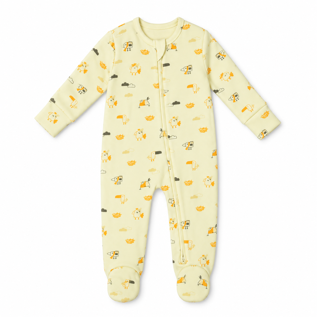 Long Sleeve Footed Zipsuit 1 | Tiny Wings