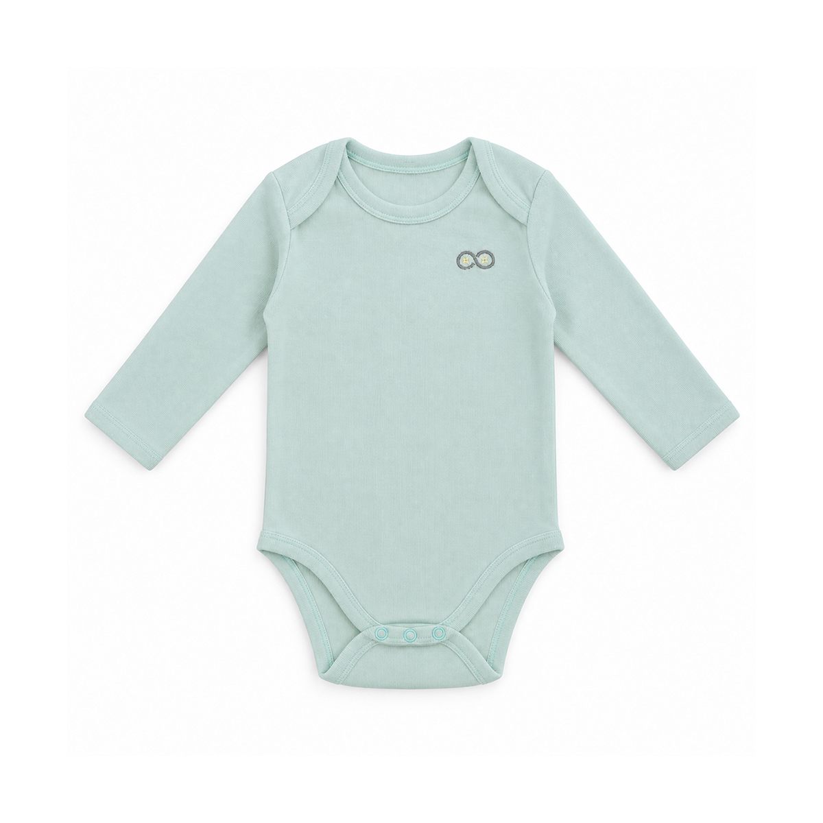 Long Sleeve Rib Bodysuit 1  | Sky Mist