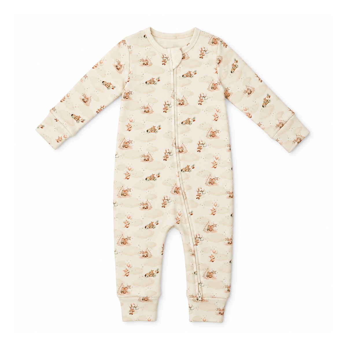 Long Sleeve Footless Zipsuit 1 | Cloudland Friends