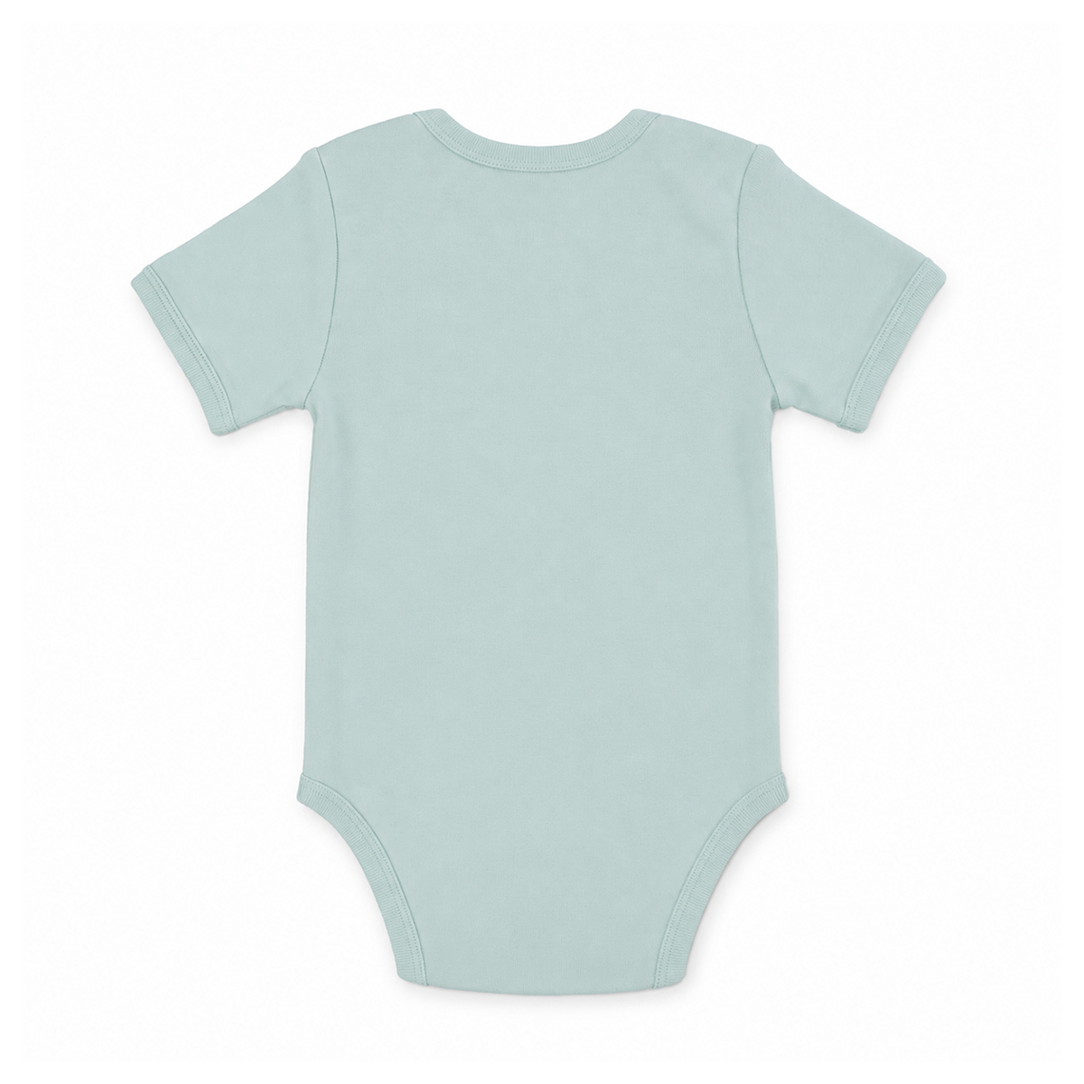 Short Sleeve Organic Baby Bodysuit 2  |  Sky Mist