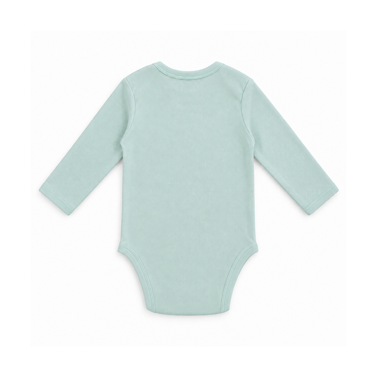 Long Sleeve Rib Bodysuit 2  | Sky Mist