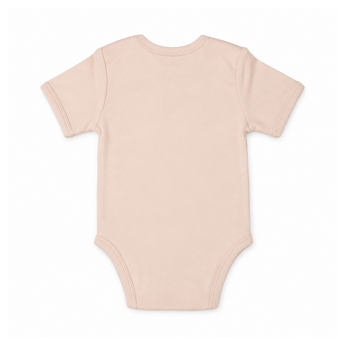 Short Sleeve Organic Baby Bodysuit 2  |  Powder Rose