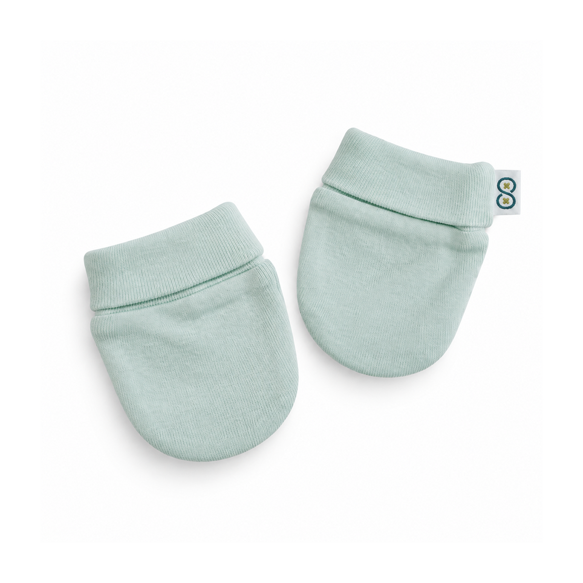 Fold Cuff Mittens 2 | Sky Mist