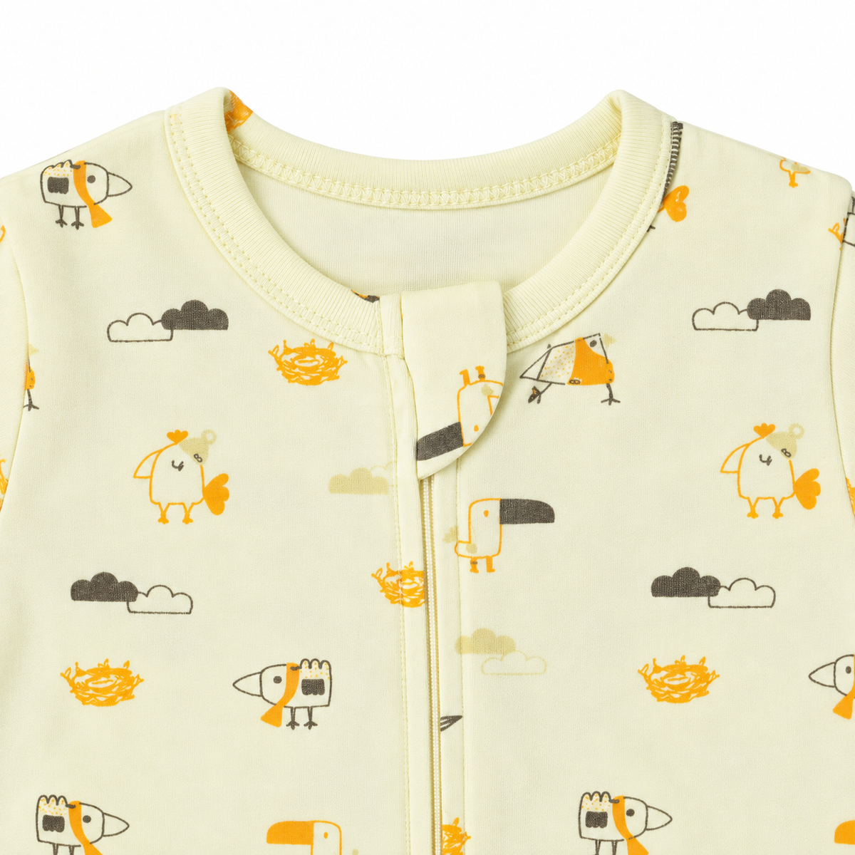 Long Sleeve Footed Zipsuit 3 | Tiny Wings