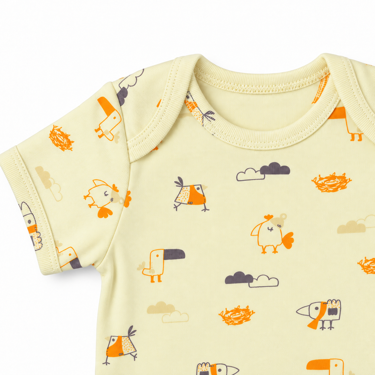 Short Sleeve Organic Baby Bodysuit 3 | Tiny Wings