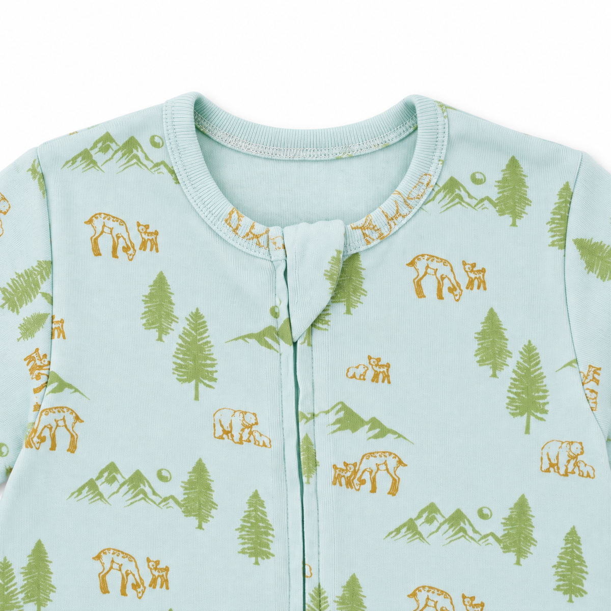 Long Sleeve Footed Zipsuit 3 | Woodland Trails