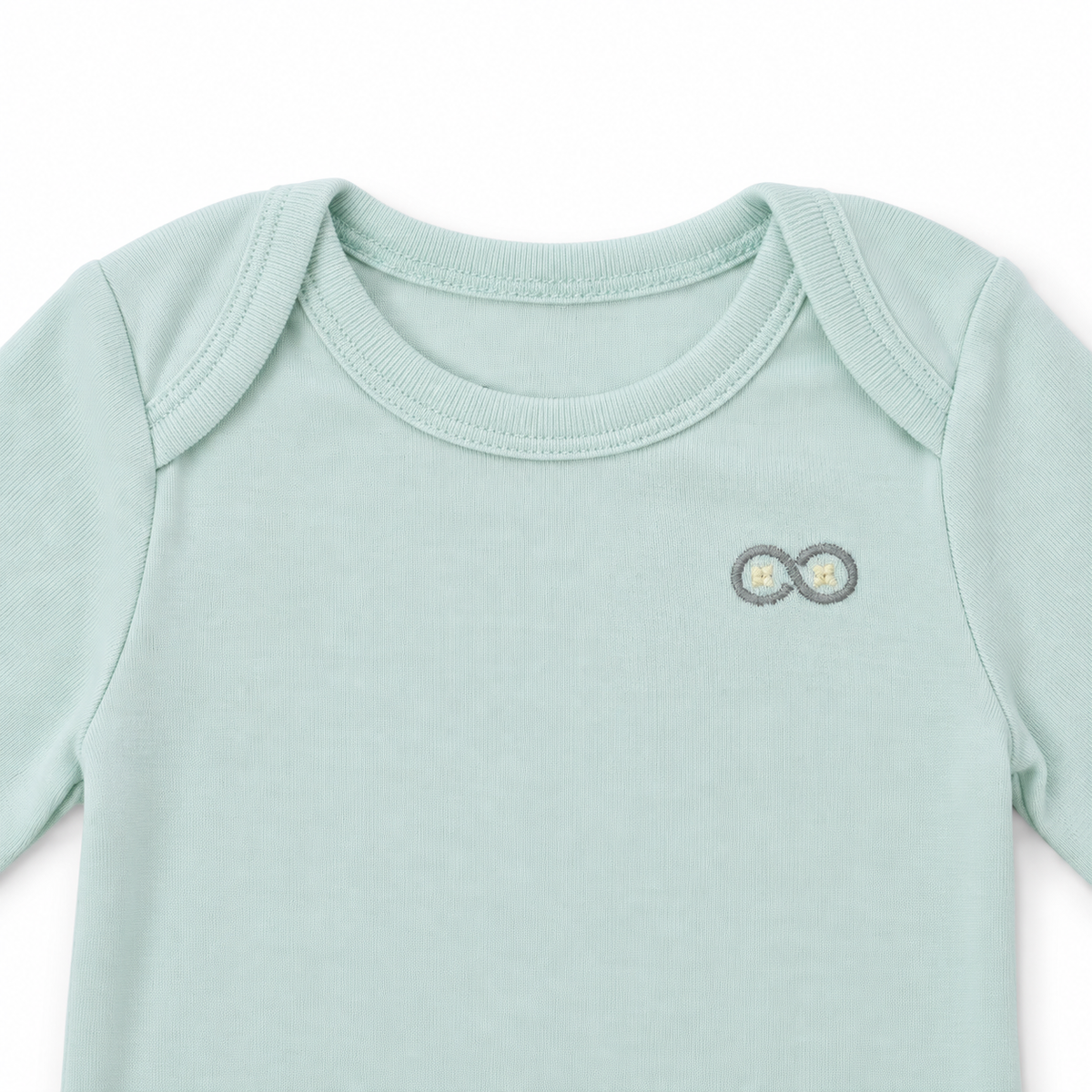 Long Sleeve Rib Bodysuit 3  | Sky Mist