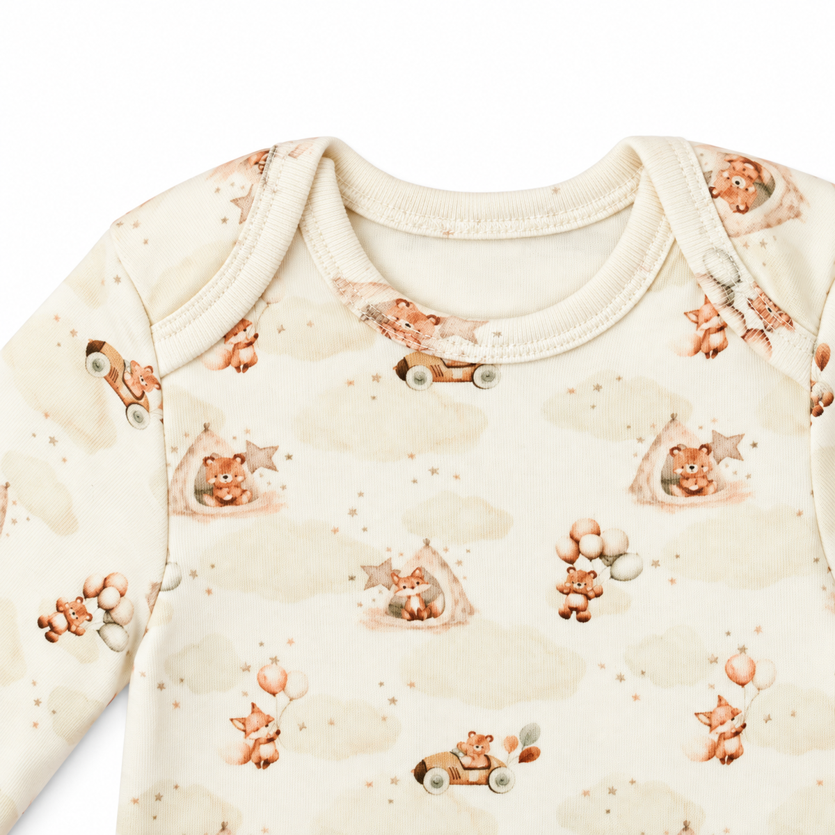 Long Sleeve Rib Bodysuit 3 | Cloudland Friends