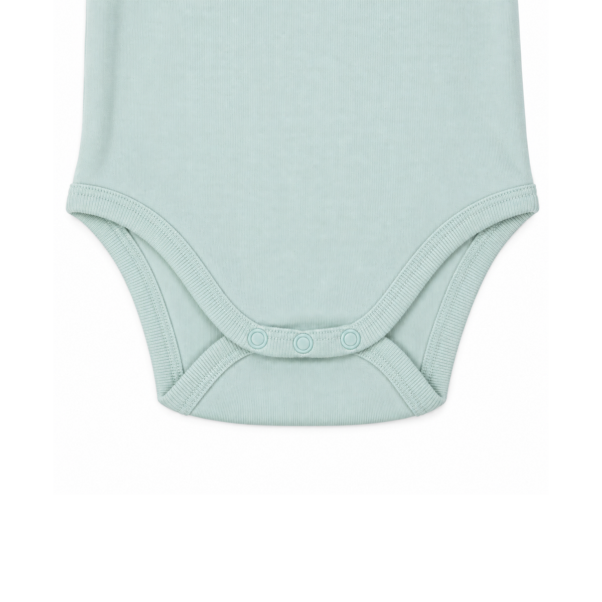 Short Sleeve Organic Baby Bodysuit 4  |  Sky Mist