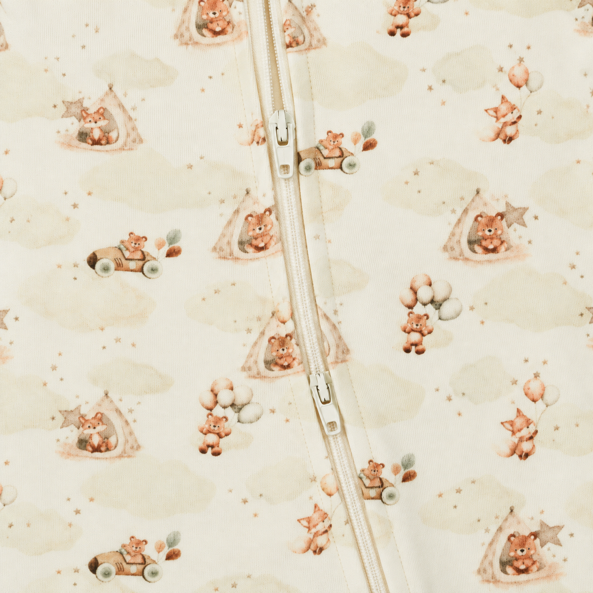 Long Sleeve Footed Zipsuit 4 | Cloudland Friends