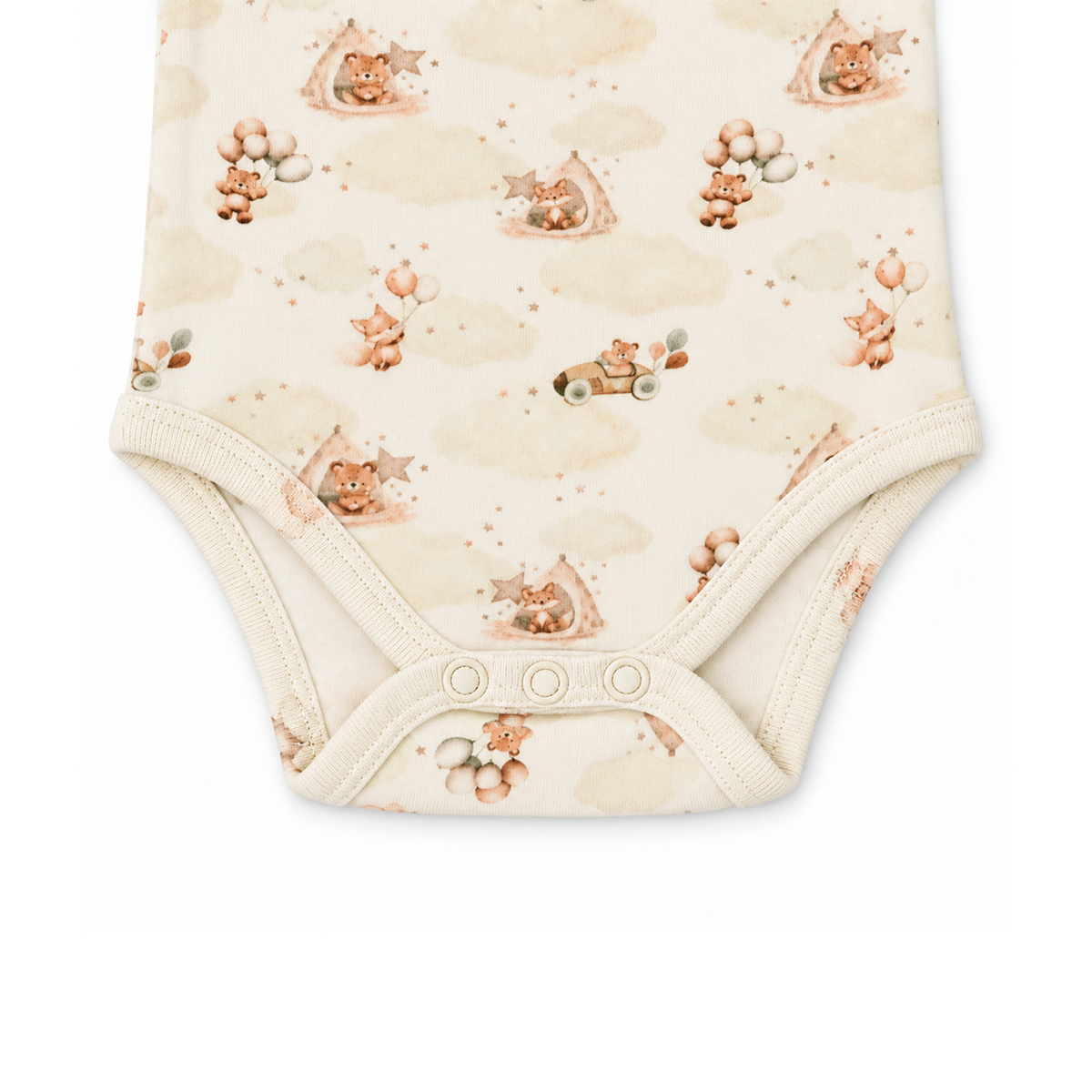 Short Sleeve Organic Baby Bodysuit 4  |  Cloudland Friends