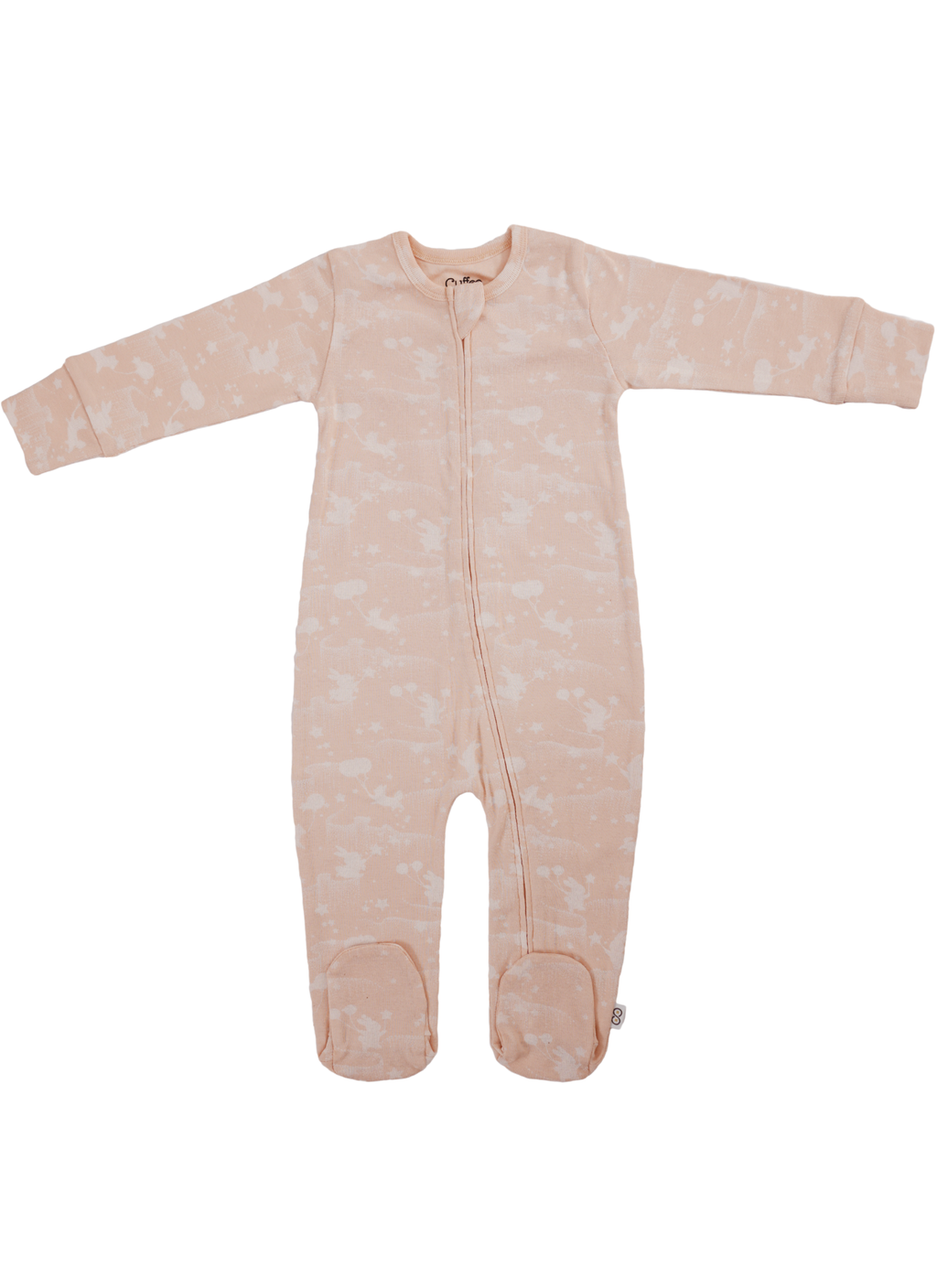 Long Sleeve Footed Zipsuit front | Aurora Whispers