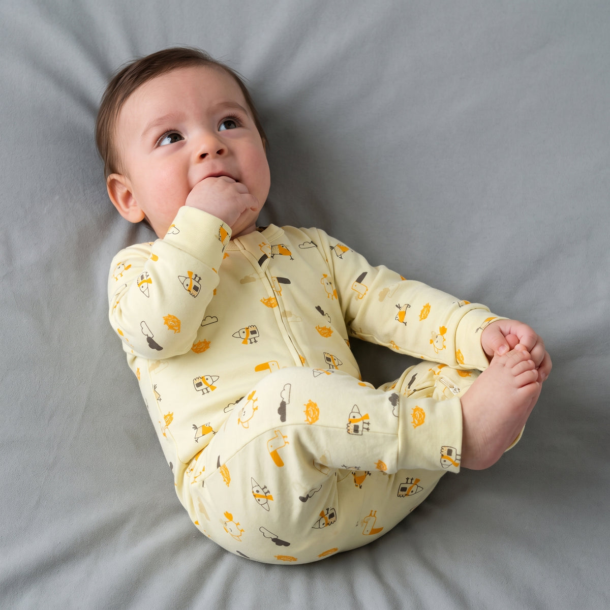 Long Sleeve Footless Zipsuit lifestyle | Tiny Wings
