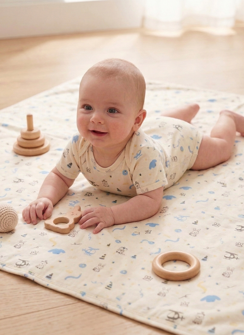 Organic Cotton Jersey Wrap lifestyle | Hoppers Lane