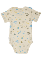Short Sleeve Organic Baby Bodysuit back  | Hoppers Lane