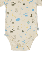Short Sleeve Organic Baby Bodysuit close span | Hoppers Lane
