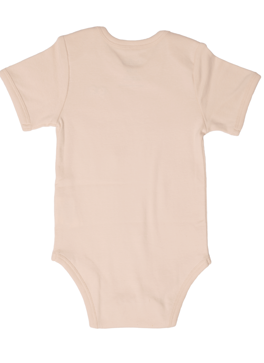 Short Sleeve Organic Baby Bodysuit back  |  Powder Rose