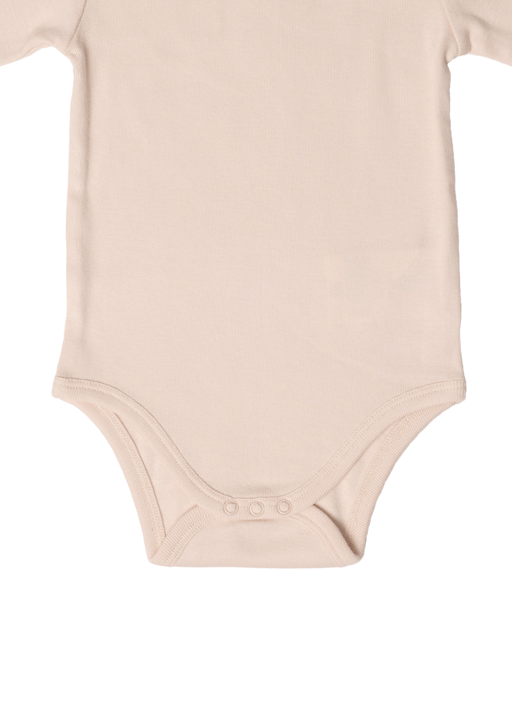 Short Sleeve Organic Baby Bodysuit close snap |  Powder Rose