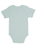 Short Sleeve Organic Baby Bodysuit back |  Sky Mist