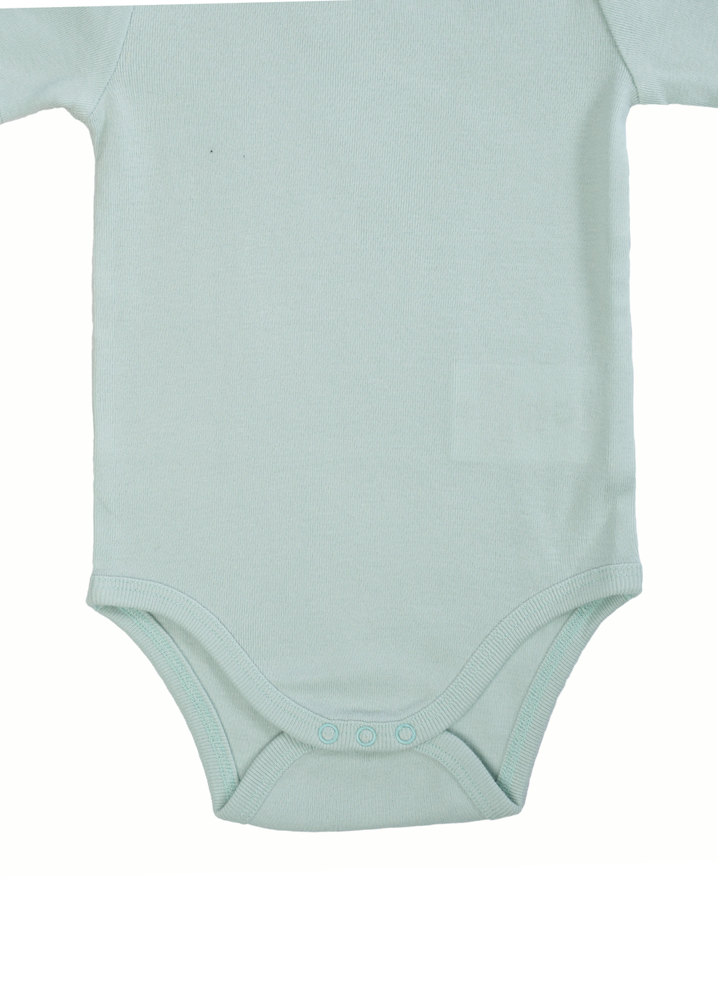 Short Sleeve Organic Baby Bodysuit close snap  |  Sky Mist