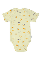 Short Sleeve Organic Baby Bodysuit front | Tiny Wings