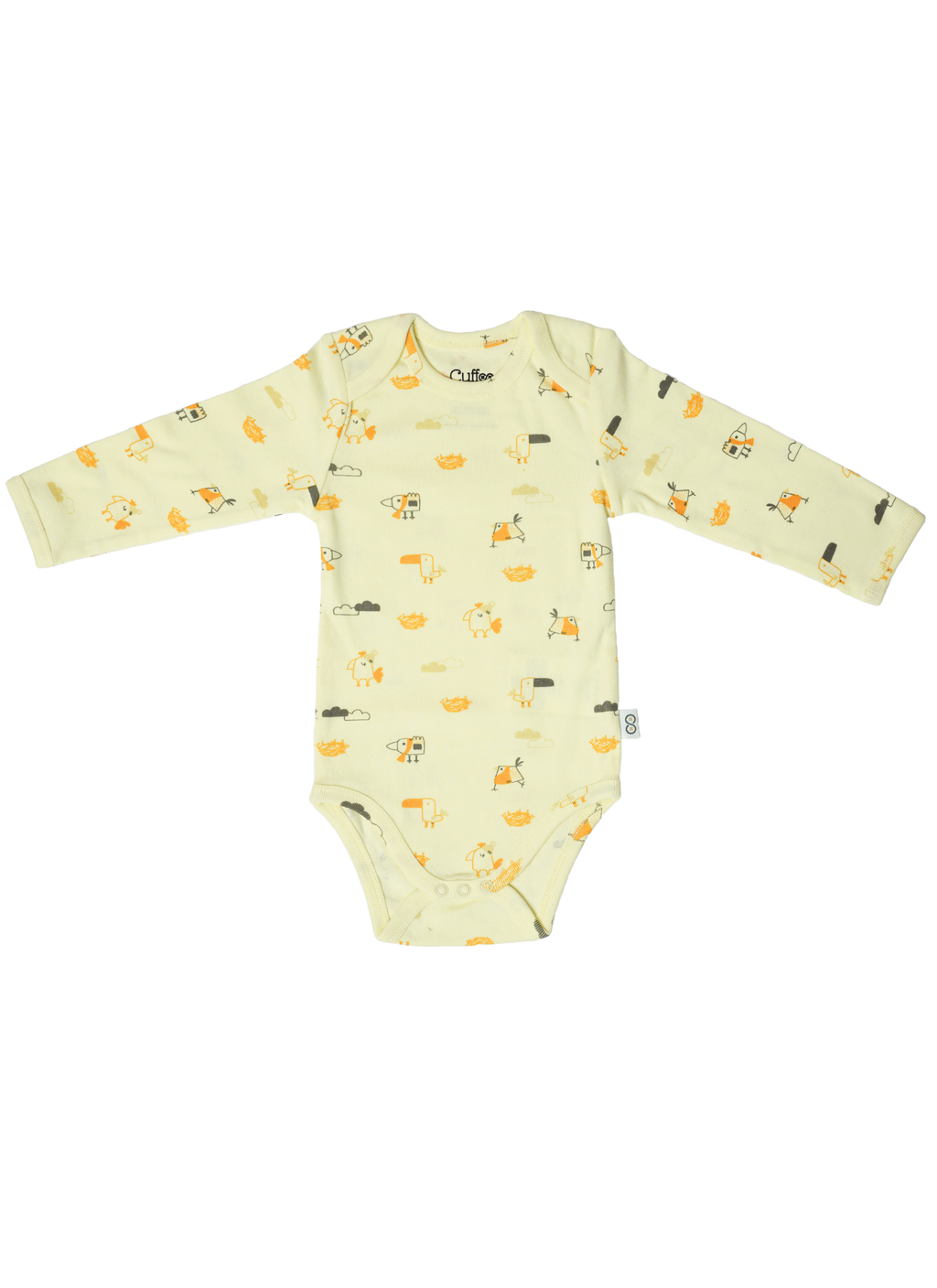 Long Sleeve Rib Bodysuit front | Tiny Wings
