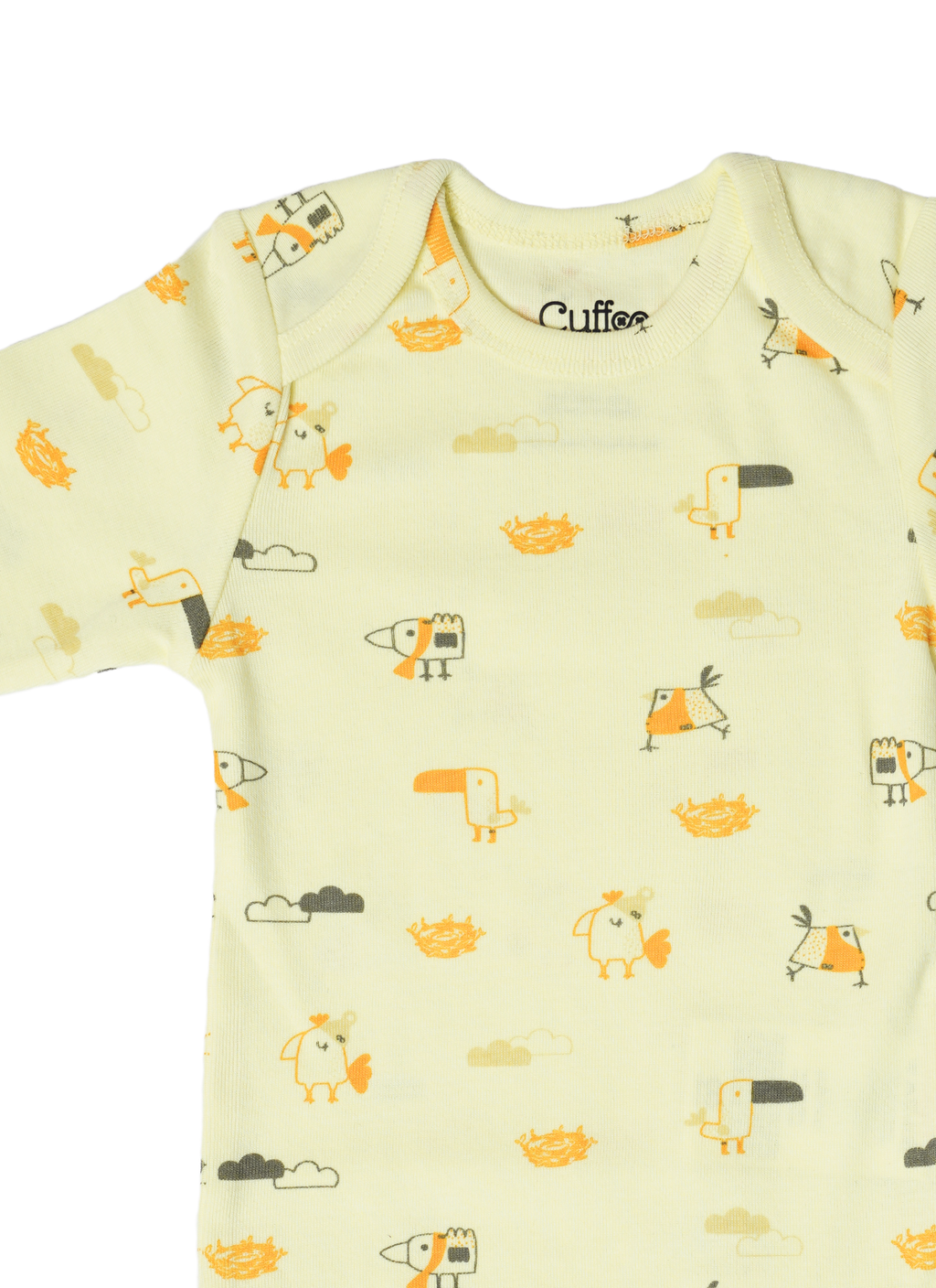 Long Sleeve Rib Bodysuit neck | Tiny Wings