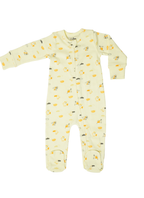 Long Sleeve Footed Zipsuit front | Tiny Wings