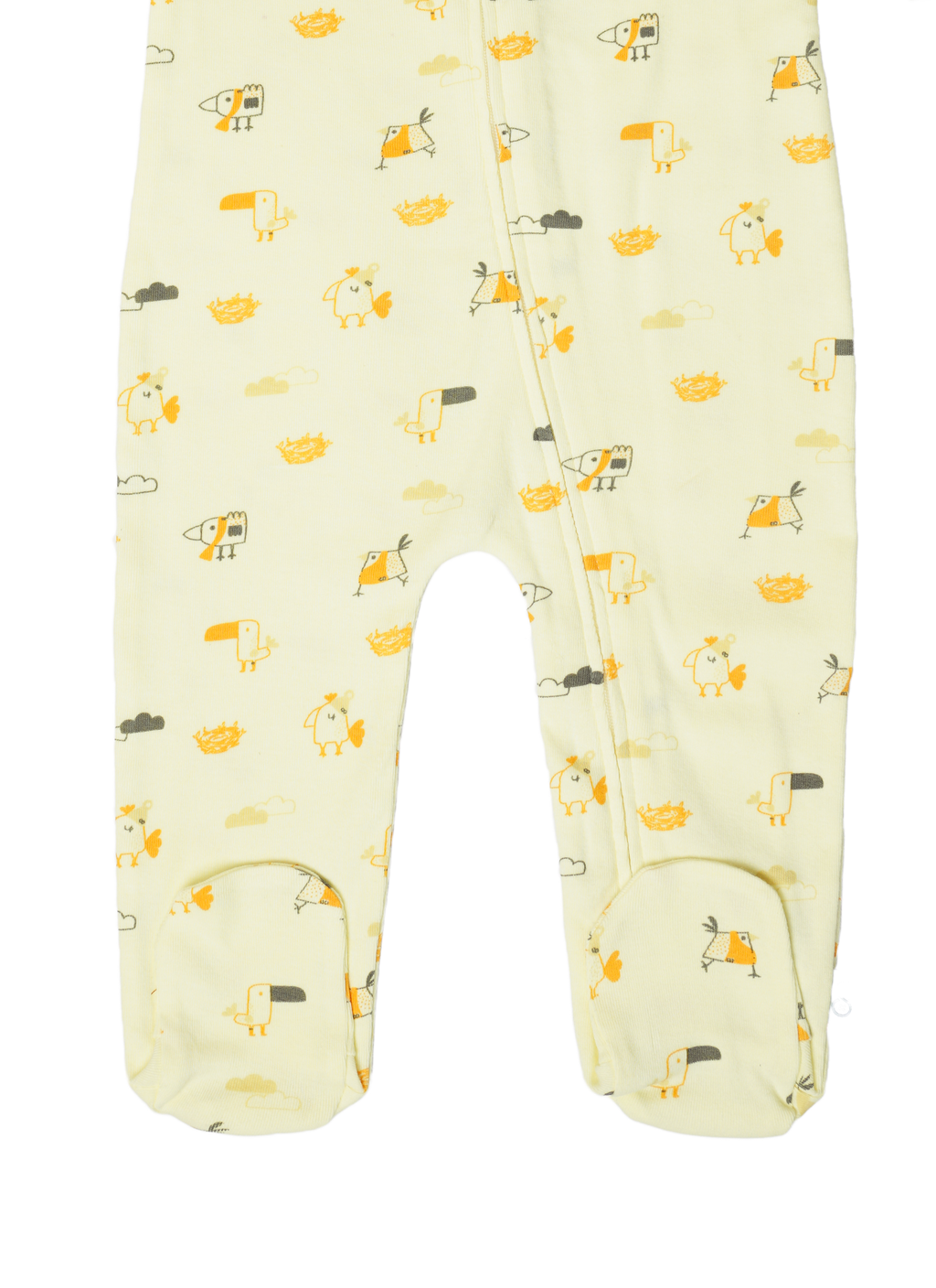 Long Sleeve Footed Zipsuit foot | Tiny Wings