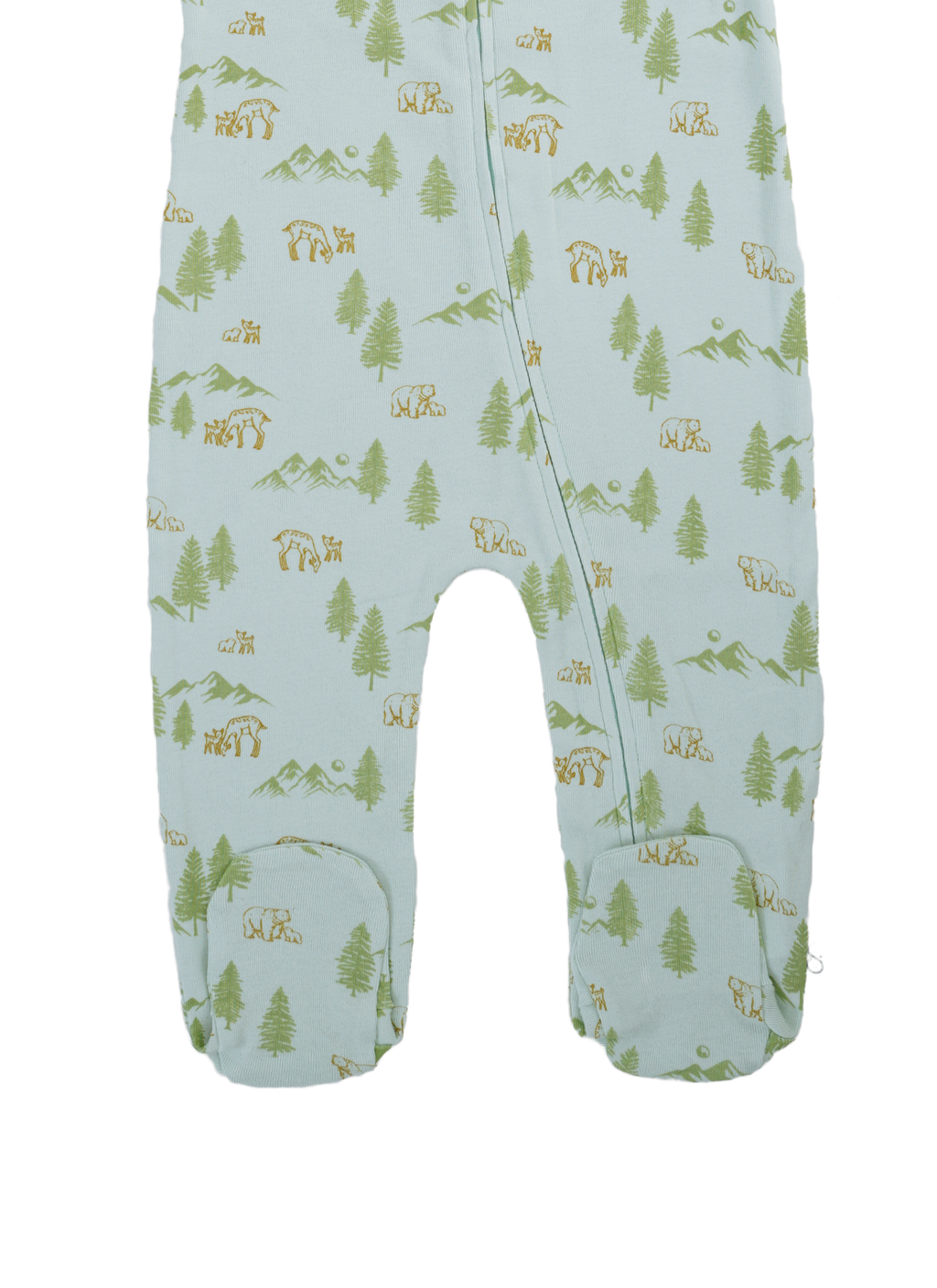 Long Sleeve Footed Zipsuit foot | Woodland Trails
