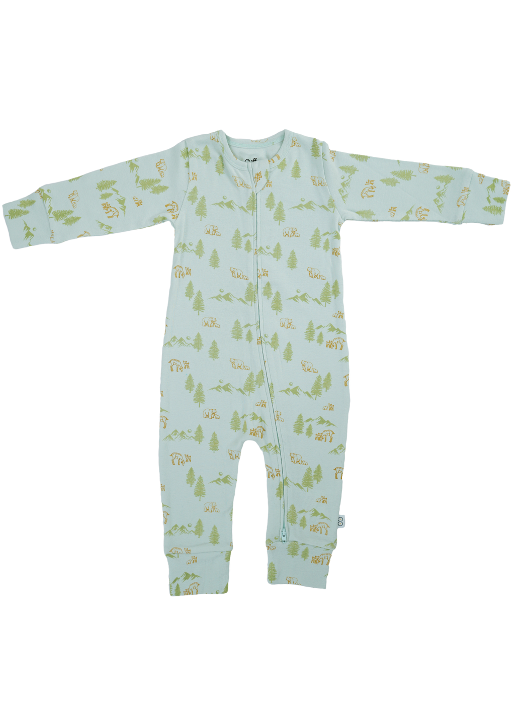 Long Sleeve Footless Zipsuit front | Woodland Trails