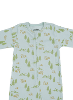 Long Sleeve Footless Zipsuit neck | Woodland Trails