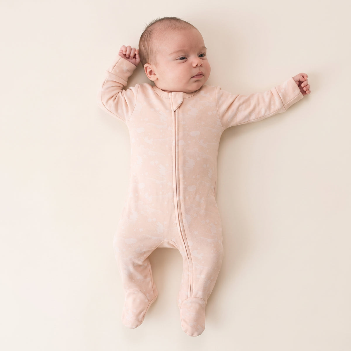 Long Sleeve Footed Zipsuit lifestyle | Aurora Whispers